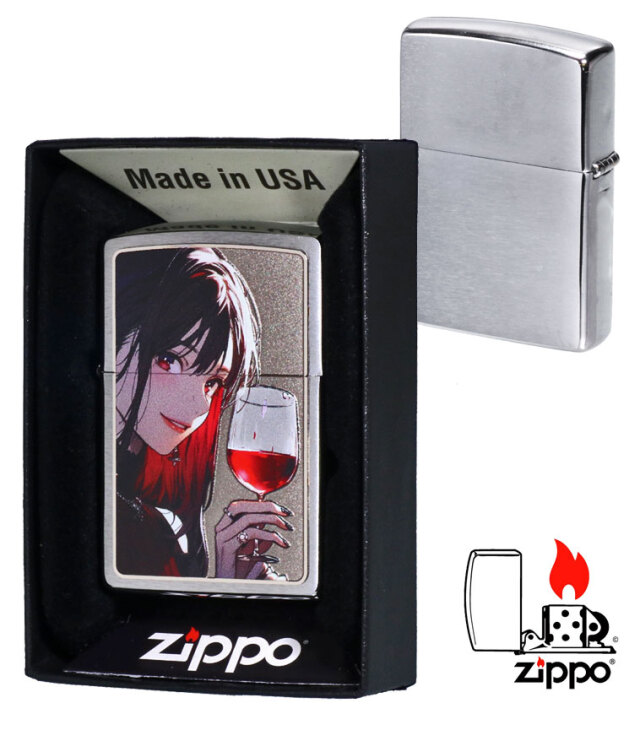 女性イラスト ZIPPO Pop Art Women Design High Polish Black Windproof Lighter – Zippo USA