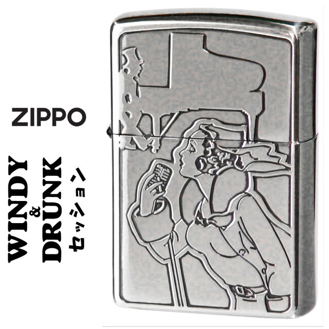 クリスマス zippo 人気の WINDY デザイン ウインディ&ドランク MUSIC