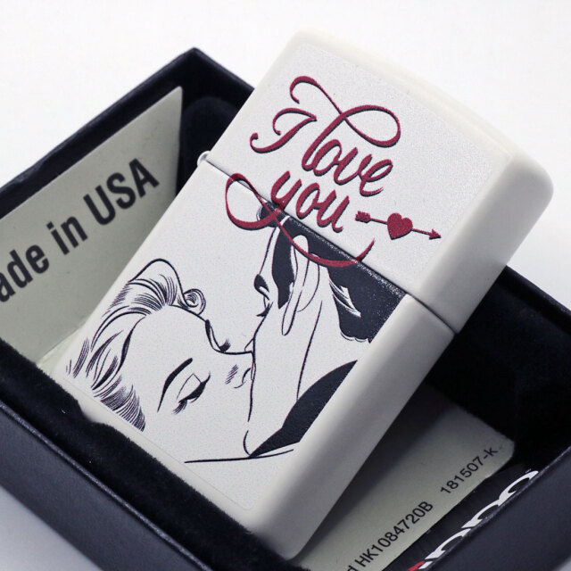 メーカー在庫限りで終了) zippo(ジッポーライター)I LOVE YOU プリント