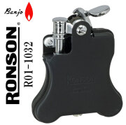 ロンソンライターバンジョーRONSONBanjoオイルライターR01-1032ブラックマット画像