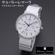 腕時計 メンズ レディース Salvatore Marra サルバトーレマーラ マルチカレンダー 3気圧防水 レザーベルト SM15117-SSWHBL 本革レザー ブランド 人気 シンプル ウォッチ カジュアル フォーマル  送料無料 お取り寄せ