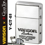 VANSONｘGEAR TOPコラボ 国産オイルライター　2面加工 バンソンロゴデザイン シルバー画像