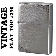 【zippo】ジッポ ジッポーライターフラットトップビンテージ・ブラッシュクローム(ラインあり) 1937 #230  画像