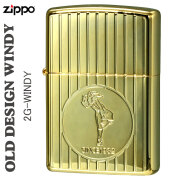 zippo(ジッポーライター)OLD DESSIGN オールドデザイン ウィンディ ガール 金メッキ シンプル　オイルライター かわいい　おしゃれ　女性　プレゼント  2G-WINDY  【ネコポス可】