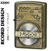zippo(ジッポーライター) ユーズドフィニッシュレコードデザイン　USED FINISH RECORD DESIGN 真鍮メッキ　ユーズド仕上げ　メタルプレート貼り ギフト プレゼント 送料無料【ネコポス可】