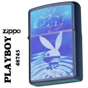 ZIPPO/PLAYBOY プレイボーイ　ネイビーマット　2023秋冬モデル 48745画像