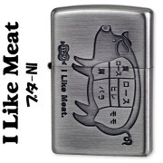 zippo(ジッポーライター)アイ ライク ミート ブタ ニッケル NI画像