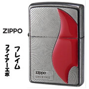 ZIPPO ジッポ-ライター ファイアーエポ フレイム エポメタル貼り オイルライター 古美バレル FIRE-EP かっこいい 赤 レッド ZIPPOロゴ おしゃれ ギフト プレゼント  送料無料【ネコポス可】