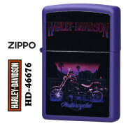 ZIPPO/ハーレーダビッドソン Harley-Davidson HARLEY バイク パープルマット HD-46676画像