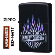 ZIPPO/ハーレーダビッドソン Harley-Davidson HARLEY ロゴ ブラックマット プリント HD-46677画像