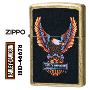 ZIPPO/ハーレーダビッドソン Harley-Davidson HARLEY イーグルロゴ ストリートブラス プリント HD-46678画像