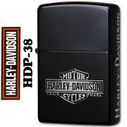 人気モデルにつき再販開始！zippo(ジッポーライター)ZIPPO　Harley-Davidson　ハーレーダビットソン　イオンブラックマット　HDP-38　2面加工のカッコイイ ジッポー オイルライター　喫煙具 バイク　オシャレ　ギフト　プレゼント　送料無料【ネコポス可】