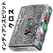 zippo(ジッポーライター)インディアンスピリット クロス メタル 天然石 ターコイズ 珊瑚サンゴ画像