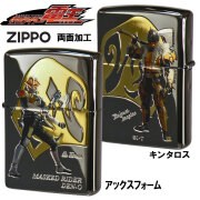 ZIPPO  ジッポ-ライター  仮面ライダー電王 東映公式認定 アックスフォーム&キンタロス KR-DEN-AX オイルライター ブラック BK かっこいい 黒　エッチング クリアフルカラー　メンズ おしゃれ ギフト プレゼント  送料無料【ネコポス対応】