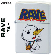 zippo(ジッポーライター)  RAVE (レイヴ)プルー Hiro Mashima  ホワイトパール塗装・インクJET フルカラー　おしゃれ　メンズ かわいい ギフト プレゼント送料無料