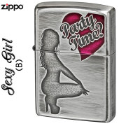 zippo(ジッポーライター)SEXY GIRL セクシーガール　銀いぶし　SG-KB かわいい  おしゃれ  ギフト  プレゼント  送料無料【ネコポス可】