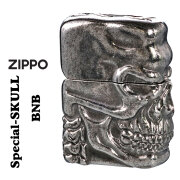 ZIPPO/スカルジャケットBNB ブラックニッケル バレル仕上げ オイルライター ドクロ SPECIAL-SKULL-BNB画像