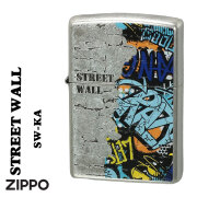 大特価！値下げしました！ zippo(ジッポーライター)ストリート ウォール 銀バレル インクジェット印刷 エッチング SW-KA 送料無料 【ネコポス可】