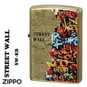大特価！値下げしました！  zippo(ジッポーライター)ストリート ウォール 真鍮バレル インクジェット印刷 エッチング SW-KB  送料無料 【ネコポス可】