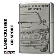 zippo(ジッポーライター)TOYOTA 　ランドクルーザー GR SPORT  トヨタ自動車公式認定 銀サテン古美両面エッチング　TOYO-LC-GR オイルライター メンズ カッコイイ  プレゼント 【ネコポス可】