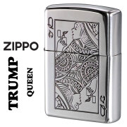 ZIPPO/ZP トランプ  クイーン ウインディ 銀イブシ エッチング TR-Q画像