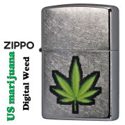 zippo(ジッポーライター) マリファナ　Digital Weed デジタルウィード  2024年　USモデル ストリートクローム Z207-112484　メンズ レディース おしゃれ ファッション　大麻　ギフト プレゼント 【ネコポス可】