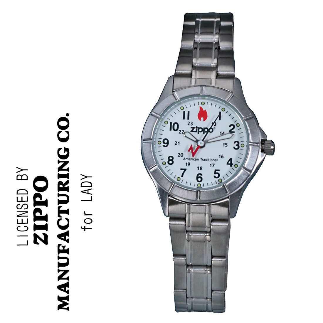 激レア 腕時計レディース ジッポー ZIPPO社公式ライセンス 腕時計 ZIPPOロゴ入り  PAS-3-S 画像