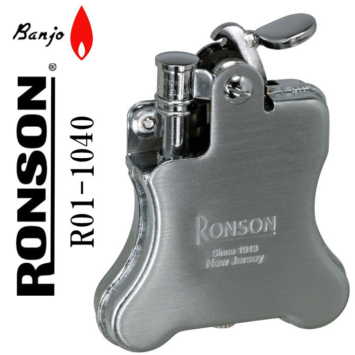 ロンソン ライター バンジョー RONSON Banjo オイルライター R01-1040 クロームサテン画像
