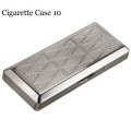 シガレットケース ロングサイズ10本収納可能！カジュアルメタル10 両面加工タバコケース画像