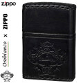 zippo (ジッポーライター)オロビアンコ　OROBIANCO　国産牛革巻き、手縫い ZIPPO ブラック画像