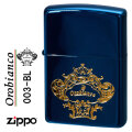 ZIPPO/オロビアンコ　OROBIANCO　エッチング　ロゴ　イオンブルー　ORZ-003-BL画像