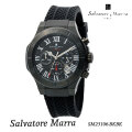 腕時計メンズ 【Salvatore Marra】サルバトーレマーラ メンズ 腕時計 クロノグラフ 5気圧防水 ラバーベルト　SM23106-BKBK画像