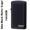 zippo(ジッポーライター)1618 BLACK MATTE SLIM（ブラックマットスリム）ZIPPOロゴライン入り #1618ZB画像