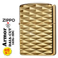 ZIPPO/ARMOR アーマー　鎧　ダイヤカット 2面彫刻　＃162ゴールドメッキ加工 162G-2DC画像