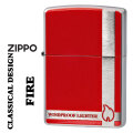 ZIPPO/クラシカルデザイン　ファイヤー　#200クロームサテーナ　レッド　200CD-F画像