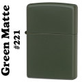 zippo(ジッポーライター)Green Matte グリーンカラーマットジッポー #221画像