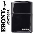 【ZIPPO】漆黒のブラック! エボニー ZIPPOロゴ入り 24756ZL画像