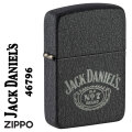 ZIPPO/JACK DANIEL'S ジャックダニエル　ロゴ　1941レプリカ ブラッククラックル 46796画像