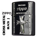 zippo ジッポーライター クロスメタル BLACK ガンメタル 人気のクロスメタルシリーズ J CRBK-J画像