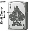ZIPPO/デビルDEUILトランプスペードエースニッケルエッチングDVLT-S画像