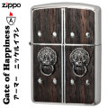 zippo(ジッポーライター)アーマーGate of Happiness幸福への扉　ニッケルいぶし画像　