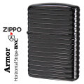 ZIPPO/ARMOR アーマー　ホリゾンタルストライプ ブラックニッケル BNC　Horizontal Stripe HS-BNC画像