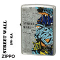 zippo(ジッポーライター)ストリート　ウォール　オイルライター　銀バレル　インクジェット印刷　エッチング　SW-KA画像