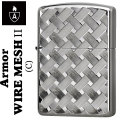 zippo(ジッポーライター)アーマー両面ダイヤカット WIRE MESH II （C) ホワイトニッケル画像