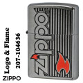 ZIPPO/Logo and Flame ロゴ フレーム 2023モデル ストリートクローム  Z207-104636 画像