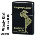 ZIPPO/Windy Girl ウィンディ ガール ブラックマット 2023モデル Z218-104616画像