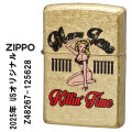 ZIPPO/USオリジナルZIPPO 2025 ガール柄 KILLIN' TIME ノーズアート ストリートブラス プリント加工 Z48267-125628画像
