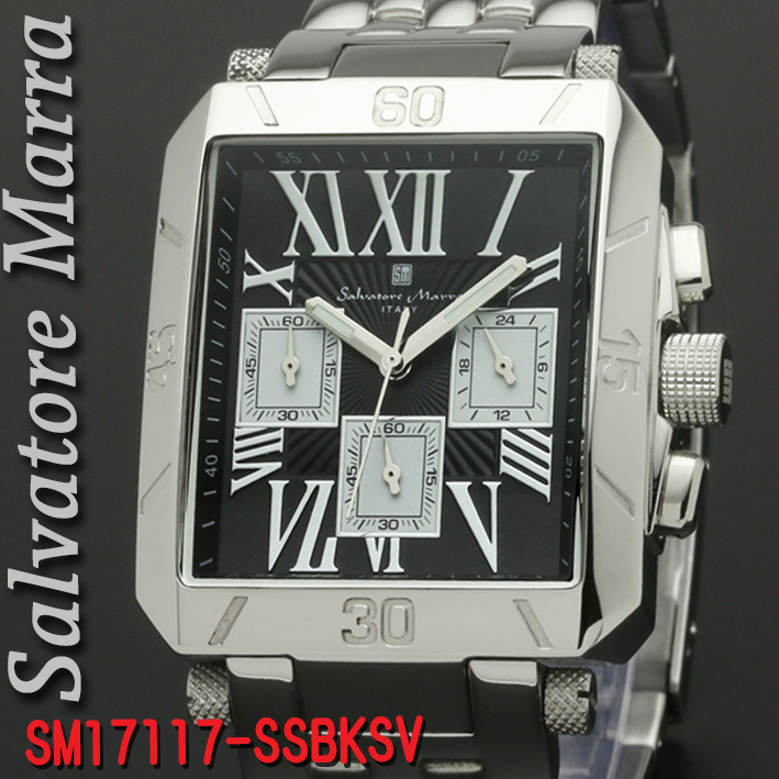 腕時計メンズ サルバトーレマーラ 角型SM17117-SSBKSV画像