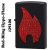 zippo(ジッポーライター)Red-Bling Zippo-Flame #29106 black matte画像