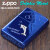 ZIPPO/ ドルフィン メタル貼り バブル ブルーイオンコーティング エッチング 2BLM-BDOLPHIN画像1